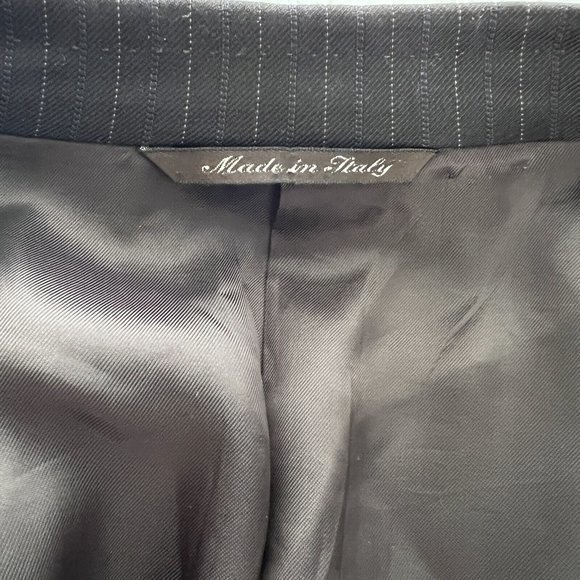 Canali Men's 54 Black Pinstripe Pure Wool Sport‎ Coat Blazer Jacket - Picture 3 of 5